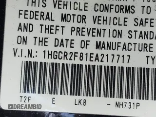 2014 Honda Accord EX-L with VIN 1HGCR2F81EA217717, listed as a IAAI auction lot 41660980 with 138,163 mi miles and . Bid and sale history available at carsss.com. Image 9.