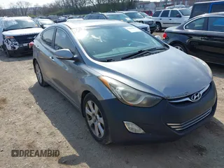 2013 Hyundai Elantra GLS with VIN KMHDH4AE2DU772795, listed as a IAAI auction lot 41804610 with 158,962 mi miles and . Bid and sale history available at DreamBid. Image 1.