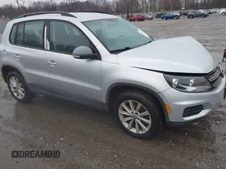 2017 Volkswagen Tiguan S with VIN WVGBV7AX4HK051172, listed as a IAAI auction lot 41843182 with 160,010 mi miles and . Bid and sale history available at DreamBid. Image 1.