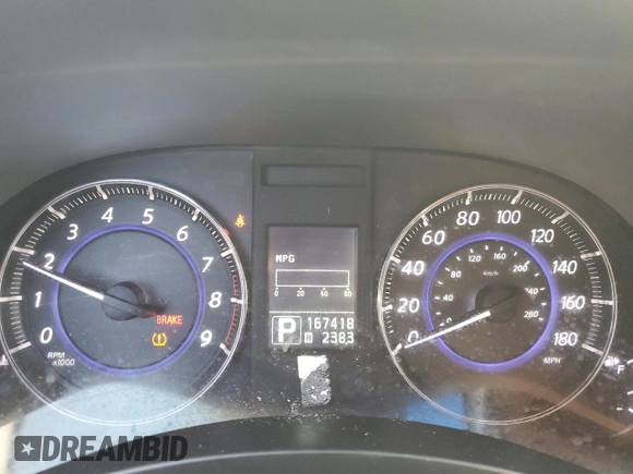 2012 Infiniti FX with VIN JN8AS1MW4CM154991, listed as a Copart auction lot 53471755 with 167,418 mi miles and Salvage title. Bid and sale history available at DreamBid. Image 9.