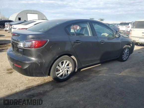 2012 Mazda 3 i Grand Touring with VIN JM1BL1W70C1696545, listed as a Copart auction lot 46507375 with 130,480 mi miles and Salvage Title. Bid and sale history available at carsss.com. Image 3.