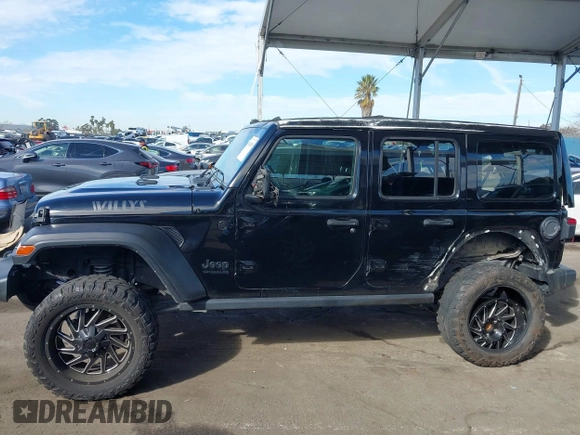 2021 Jeep Wrangler Unlimited Sport S with VIN 1C4HJXDN3MW681403, listed as a IAAI auction lot 41616298 with 40,526 mi miles and . Bid and sale history available at DreamBid. Image 13.