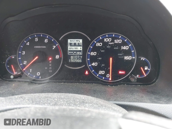 2008 Acura TSX Nav with VIN JH4CL96938C020542, listed as a IAAI auction lot 41947945 with 150,566 mi miles. Bid and sale history available at carsss.com. Image 7.