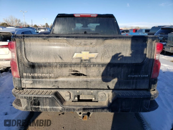 2023 Chevrolet Silverado 1500 Custom with VIN 3GCPDBEK4PG147047, listed as a Copart auction lot 89360665 with 73,611 mi miles and Salvage Title. Bid and sale history available at DreamBid. Image 6.
