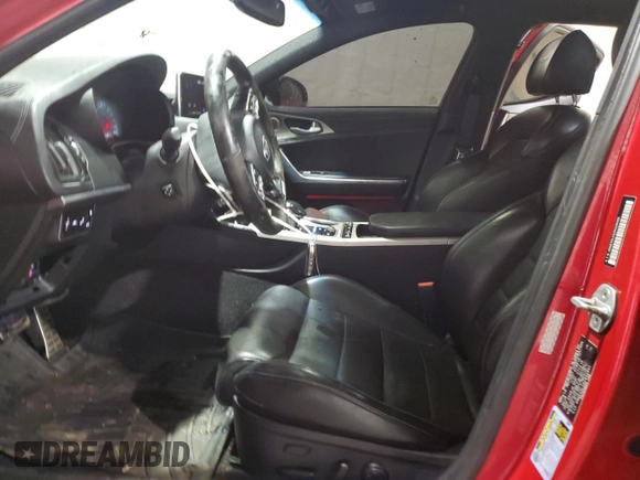 2018 Kia Stinger GT2 with VIN KNAE55LC6J6028469, listed as a Copart auction lot 42909065 with 97,136 mi miles and Salvage Title. Bid and sale history available at DreamBid. Image 7.