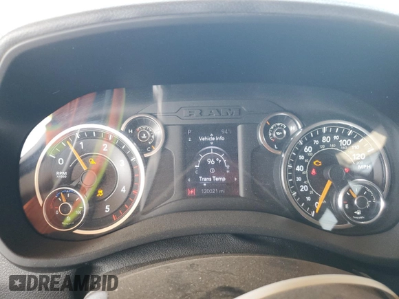 2020 Ram 2500 Tradesman with VIN 3C6UR5CL7LG172687, listed as a Copart auction lot 54448705 with 120,021 mi miles and Salvage title. Bid and sale history available at DreamBid. Image 9.