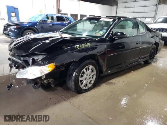 2003 Chevrolet Monte Carlo LS with VIN 2G1WW12EX39239856, listed as a Copart auction lot 88071655 with 169,472 mi miles and Salvage Title. Bid and sale history available at carsss.com. Image 1.