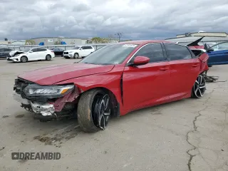 2018 Honda Accord Sedan Sport 1.5T with VIN 1HGCV1F34JA073648, listed as a Copart auction lot 47591025 with 101,242 mi miles and Salvage Title. Bid and sale history available at carsss.com. Image 1.