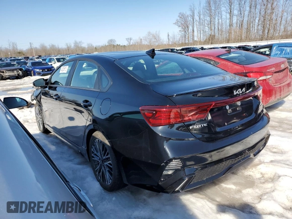 2024 Kia Forte GT-Line with VIN 3KPF54AD0RE719709, listed as a Copart auction lot 46285615 with 12,698 mi miles and Salvage Title. Bid and sale history available at carsss.com. Image 2.