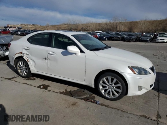 2008 Lexus IS 250 with VIN JTHCK262X85018224, listed as a Copart auction lot 49341605 with 148,410 mi miles and Salvage Title. Bid and sale history available at carsss.com. Image 4.