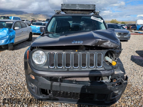 2017 Jeep Renegade Latitude with VIN ZACCJBBB8HPG59910, listed as a Copart auction lot 54883215 with 127,119 mi miles and Salvage title. Bid and sale history available at DreamBid. Image 5.