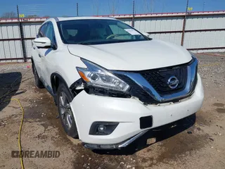 2016 Nissan Murano S with VIN 5N1AZ2MH0GN155422, listed as a IAAI auction lot 41979773 with 107,424 mi miles and . Bid and sale history available at carsss.com. Image 1.