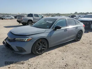 2022 Honda Civic Sport with VIN 2HGFE2F58NH578894, listed as a Copart auction lot 52392505 with 38,221 mi miles and Salvage Title. Bid and sale history available at carsss.com. Image 1.