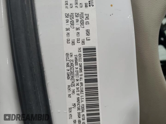 2014 Dodge Grand Caravan SXT with VIN 2C4RDGCG6ER427435, listed as a Copart auction lot 51957355 with 106,078 mi miles and Salvage Title. Bid and sale history available at DreamBid. Image 15.