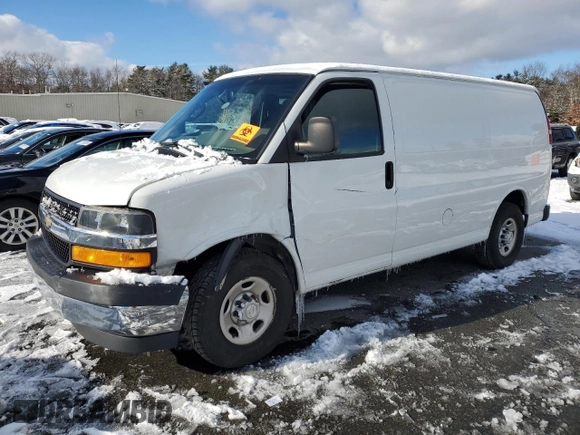 2019 Chevrolet Express Cargo with VIN 1GCWGAFG4K1234090, listed as a Copart auction lot 59241115 with 142,307 mi miles and Salvage title. Bid and sale history available at DreamBid. Image 1.