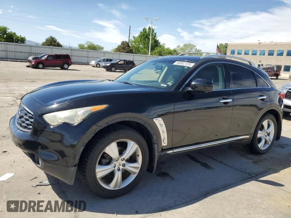 2011 Infiniti FX with VIN JN8AS1MW8BM734582, listed as a Copart auction lot 56852125 with 140,507 mi miles and Salvage title. Bid and sale history available at DreamBid. Image 1.