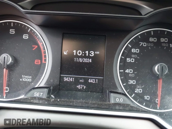 2014 Audi A4 Premium Plus with VIN WAUEFAFL1EN013830, listed as a IAAI auction lot 40807293 with 94,241 mi miles. Bid and sale history available at carsss.com. Image 7.