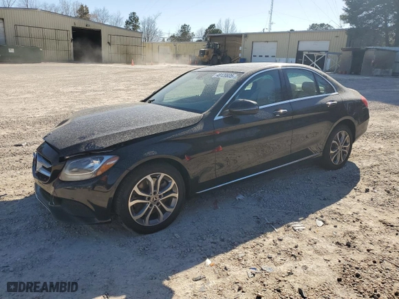 2018 Mercedes-Benz C-Class C 300 with VIN 55SWF4JB0JU241722, listed as a Copart auction lot 48120835 with 81,449 mi miles and Salvage Title. Bid and sale history available at carsss.com. Image 1.