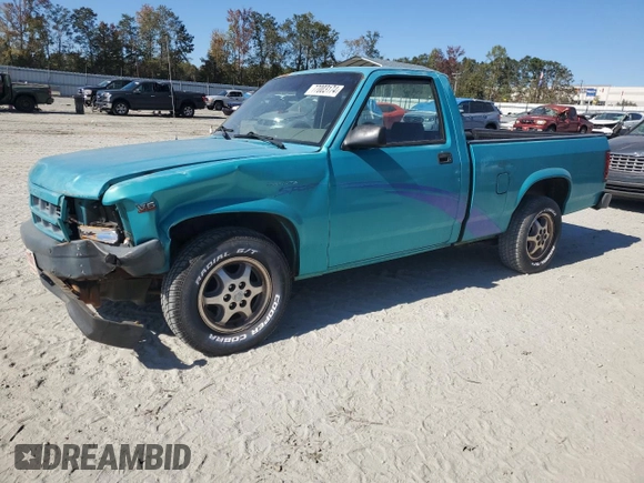 1996 Dodge Dakota with VIN 1B7FL26X9TW706385, listed as a Copart auction lot 77003174 with 146,228 mi miles and Salvage Title. Bid and sale history available at carsss.com. Image 1.