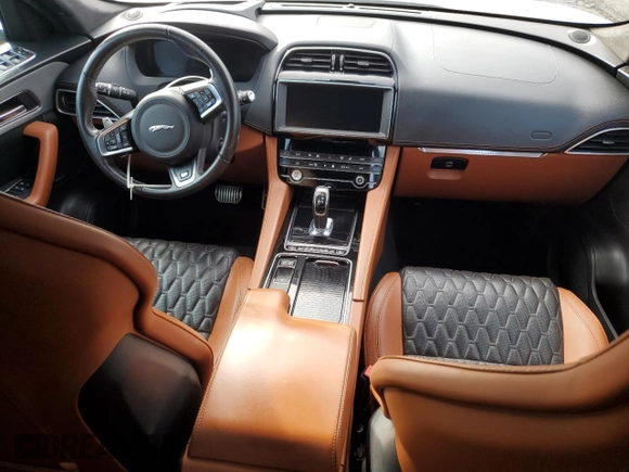 2020 Jaguar F-Pace SVR with VIN SADCZ2EE9LA627415, listed as a Copart auction lot 47596845 with Not Provided miles and Non Repairable. Bid and sale history available at DreamBid. Image 8.