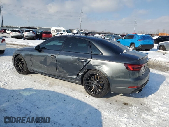 2018 Audi S4 Prestige z VIN WAUC4AF44JA127683, wystawiony jako Copart lot #87794065 z przebiegiem 95 729 mil mil oraz Szkoda całkowita • Salvage title. Historia ofert i sprzedaży dostępna na DreamBid. Obrazek 2.
