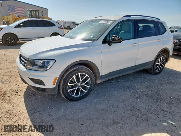 2021 Volkswagen Tiguan S with VIN 3VV1B7AX0MM016271, listed as a Copart auction lot 61288165 with 56,270 mi miles and Clean title. Bid and sale history available at DreamBid. Image 1.