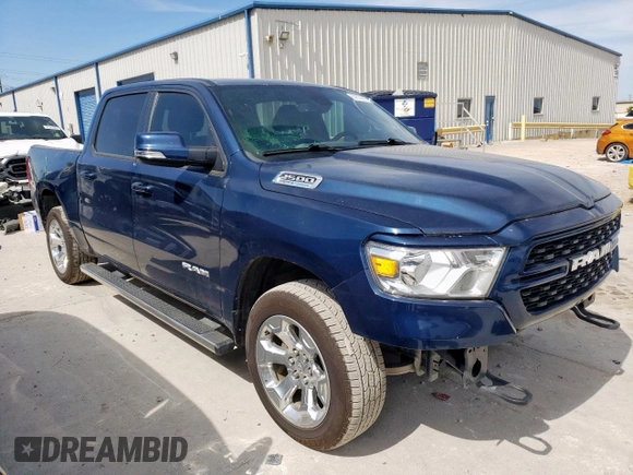 2022 Ram 1500 Big Horn z VIN 1C6SRFFT0NN379571, wystawiony jako Copart lot #57670985 z przebiegiem 38 874 mil mil oraz Szkoda całkowita • Salvage title. Historia ofert i sprzedaży dostępna na DreamBid. Obrazek 4.