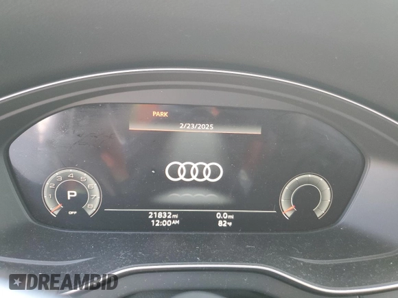 2023 Audi Q5 S line Prestige with VIN WA1FAAFY7P2171072, listed as a Copart auction lot 47127515 with 21,832 mi miles and Salvage Title. Bid and sale history available at carsss.com. Image 9.