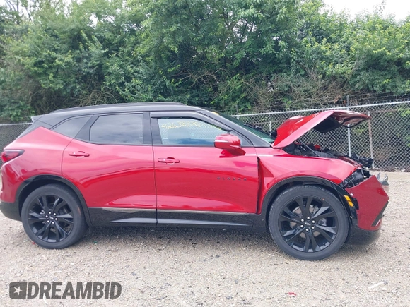 2022 Chevrolet Blazer RS with VIN 3GNKBKRS2NS163128, listed as a IAAI auction lot 42638370 with 37,304 mi miles and . Bid and sale history available at DreamBid. Image 13.