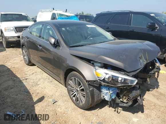 2015 Kia Cadenza Premium with VIN KNALN4D76F5173172, listed as a Copart auction lot 66956673 with 37,974 mi miles and Salvage Title. Bid and sale history available at carsss.com. Image 4.