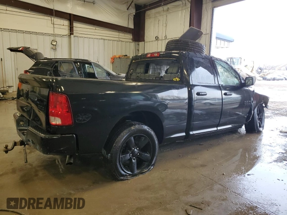 2018 Ram 1500 Express with VIN 1C6RR7FTXJS242136, listed as a Copart auction lot 43618905 with 0 mi miles and Salvage Title. Bid and sale history available at carsss.com. Image 3.
