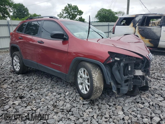 2016 Jeep Cherokee Sport z VIN 1C4PJLAS4GW329806, wystawiony jako Copart lot #56226425 z przebiegiem Nie podano mil oraz Szkoda całkowita • Salvage title. Historia ofert i sprzedaży dostępna na DreamBid. Obrazek 4.