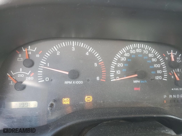 1998 Dodge Ram 1500 with VIN 3B7HC12Z2WG209076, listed as a Copart auction lot 74892394 with 219,965 mi miles and Salvage Title. Bid and sale history available at carsss.com. Image 9.