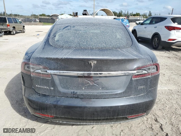2017 Tesla Model S 100D with VIN 5YJSA1E22HF188426, listed as a Copart auction lot 39728584 with 584 mi miles and Salvage Title. Bid and sale history available at carsss.com. Image 6.
