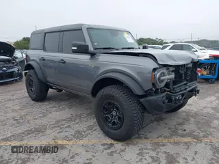 2023 Ford Bronco with VIN 1FMEE5DPXPLC01694, listed as a IAAI auction lot 41389276 with 10,512 mi miles. Bid and sale history available at carsss.com. Image 1.