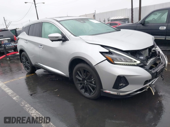 2024 Nissan Murano SL with VIN 5N1AZ2CJXRC101130, listed as a IAAI auction lot 41490382 with 1,022 mi miles. Bid and sale history available at carsss.com. Image 1.
