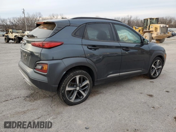 2018 Hyundai Kona Ultimate with VIN KM8K53A59JU073184, listed as a Copart auction lot 45223945 with 124,688 mi miles and Salvage Title. Bid and sale history available at carsss.com. Image 3.