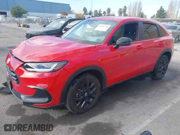 2024 Honda HR-V Sport with VIN 3CZRZ1H58RM706561, listed as a IAAI auction lot 41036348 with 26,257 mi miles. Bid and sale history available at carsss.com. Image 2.