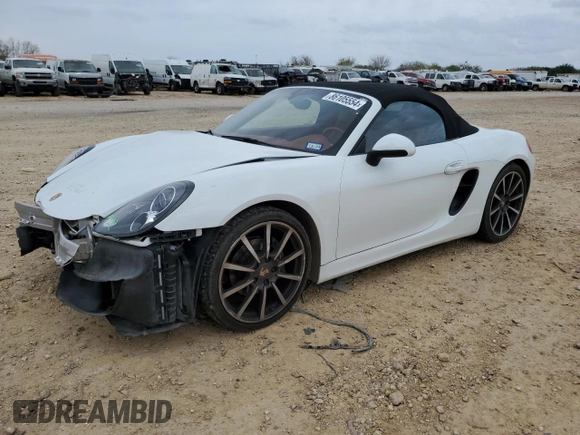2013 Porsche Boxster с VIN WP0CA2A82DS113808, выставлен на аукционе Copart как лот 86105554 с пробегом 58 526 миль миль и Списание • Salvage title. История ставок и продаж доступна на DreamBid. Изображение 1.