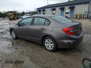 2012 Honda Civic LX с VIN 19XFB2F51CE094632, выставлен на аукционе Copart как лот 45150315 с пробегом 87 750 миль миль и Списание • Salvage title. История ставок и продаж доступна на DreamBid. Изображение 2.