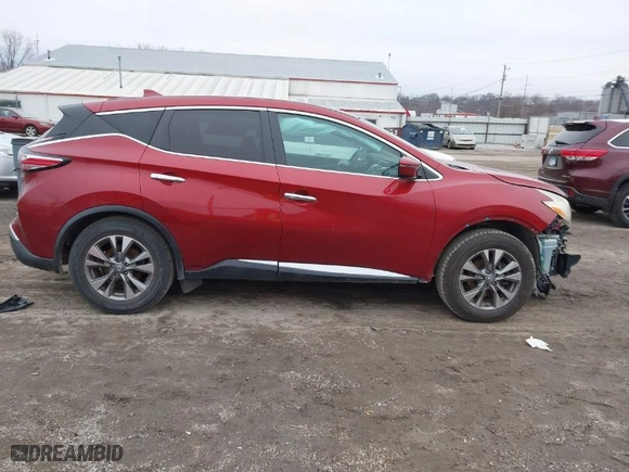 2016 Nissan Murano S with VIN 5N1AZ2MG0GN148039, listed as a IAAI auction lot 41483393 with 107,806 mi miles. Bid and sale history available at carsss.com. Image 13.