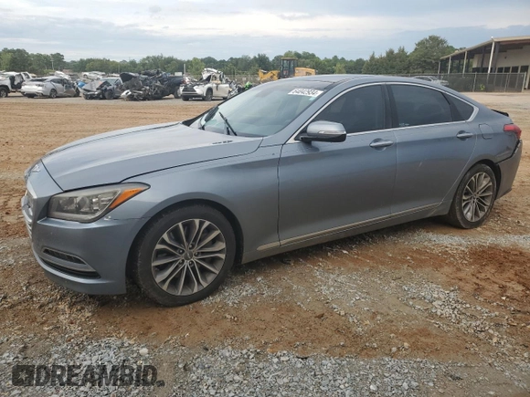 2015 Hyundai Genesis 3.8L with VIN KMHGN4JE4FU019004, listed as a Copart auction lot 64042934 with 163,006 mi miles and Salvage Title. Bid and sale history available at carsss.com. Image 1.