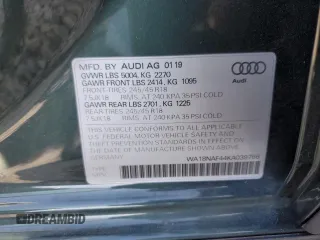 2019 Audi A4 allroad Premium Plus with VIN WA18NAF44KA039766, listed as a Copart auction lot 77186013 with 25,452 mi miles. Bid and sale history available at carsss.com. Image 12.