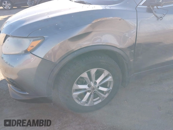 2015 Nissan Rogue SV with VIN KNMAT2MT1FP583514, listed as a IAAI auction lot 41389269 with 128,016 mi miles. Bid and sale history available at carsss.com. Image 6.