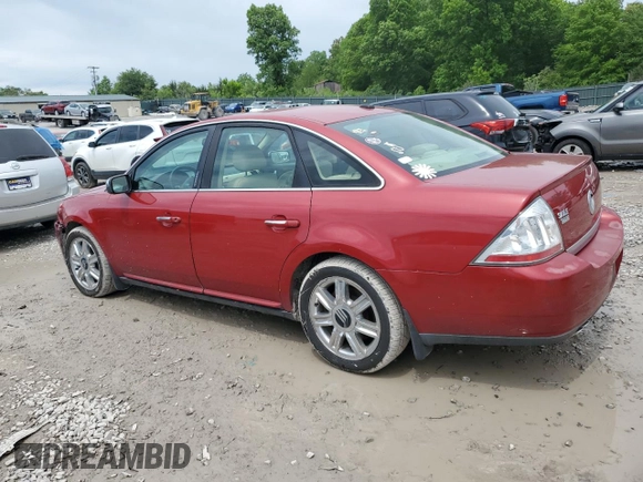 2009 Mercury Sable Premier with VIN 1MEHM42W29G617239, listed as a Copart auction lot 55176425 with 191,208 mi miles and Salvage title. Bid and sale history available at DreamBid. Image 2.