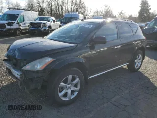 2007 Nissan Murano SL with VIN JN8AZ08W87W650581, listed as a Copart auction lot 47551775 with 141,170 mi miles and Salvage Title. Bid and sale history available at DreamBid. Image 1.