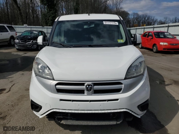 2016 Ram ProMaster City Cargo Van Tradesman SLT with VIN ZFBERFBT2G6B22569, listed as a Copart auction lot 51117115 with 38,514 mi miles and Salvage Title. Bid and sale history available at carsss.com. Image 5.