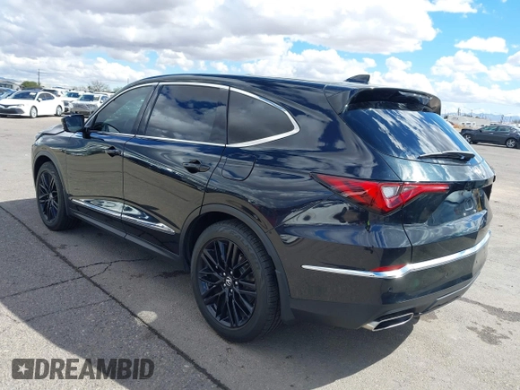 2023 Acura MDX w/Technology Package with VIN 5J8YD9H4XPL002240, listed as a IAAI auction lot 41754411 with 58,721 mi miles. Bid and sale history available at carsss.com. Image 3.