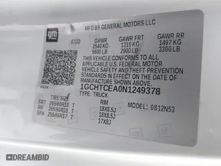 2022 Chevrolet Colorado 4WD LT with VIN 1GCHTCEA0N1249378, listed as a IAAI auction lot 41733075 with 37,641 mi miles. Bid and sale history available at carsss.com. Image 9.