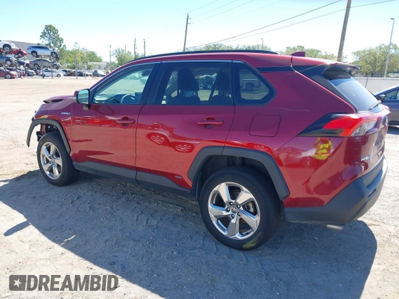 2021 Toyota RAV4 Hybrid LE with VIN 4T3B6RFV3MU047815, listed as a IAAI auction lot 41803677 with 98,992 mi miles. Bid and sale history available at carsss.com. Image 3.